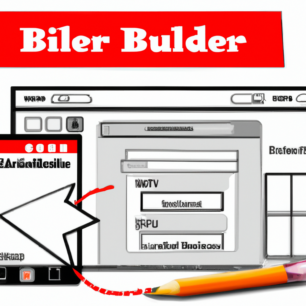 Create a depiction of a website builder tool